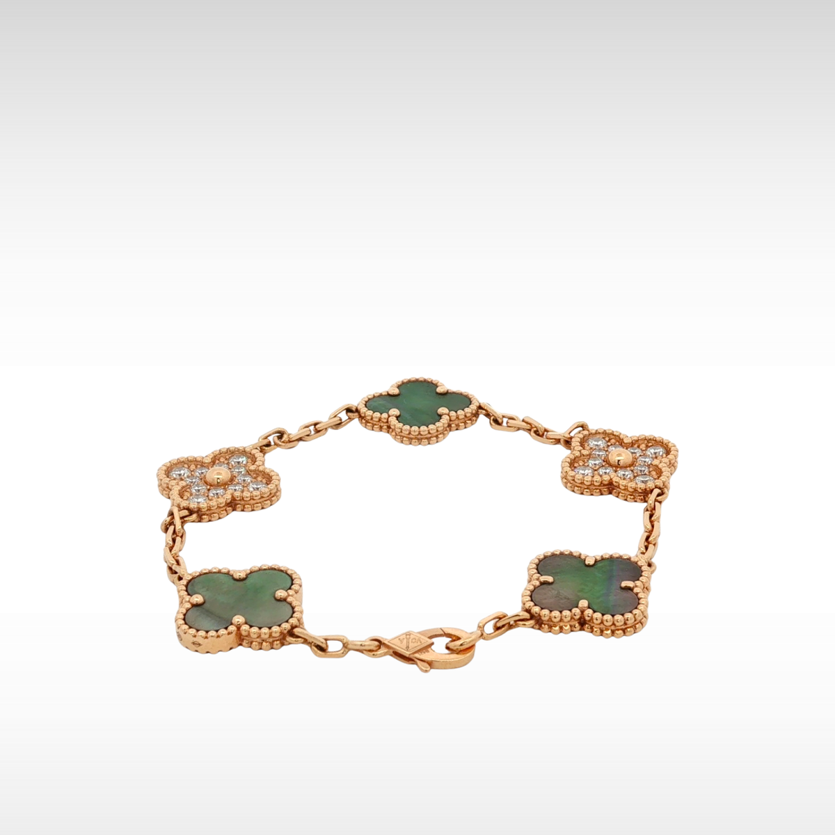 Vintage Alhambra VCARP2R100 Diamond Rose Gold Braccelet