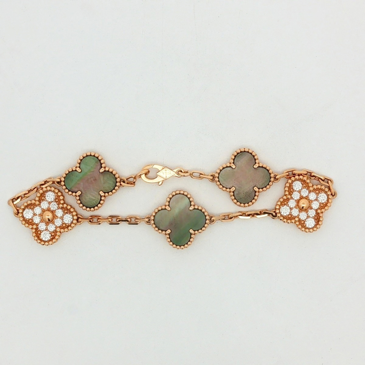 Vintage Alhambra VCARP2R100 Diamond Rose Gold Braccelet