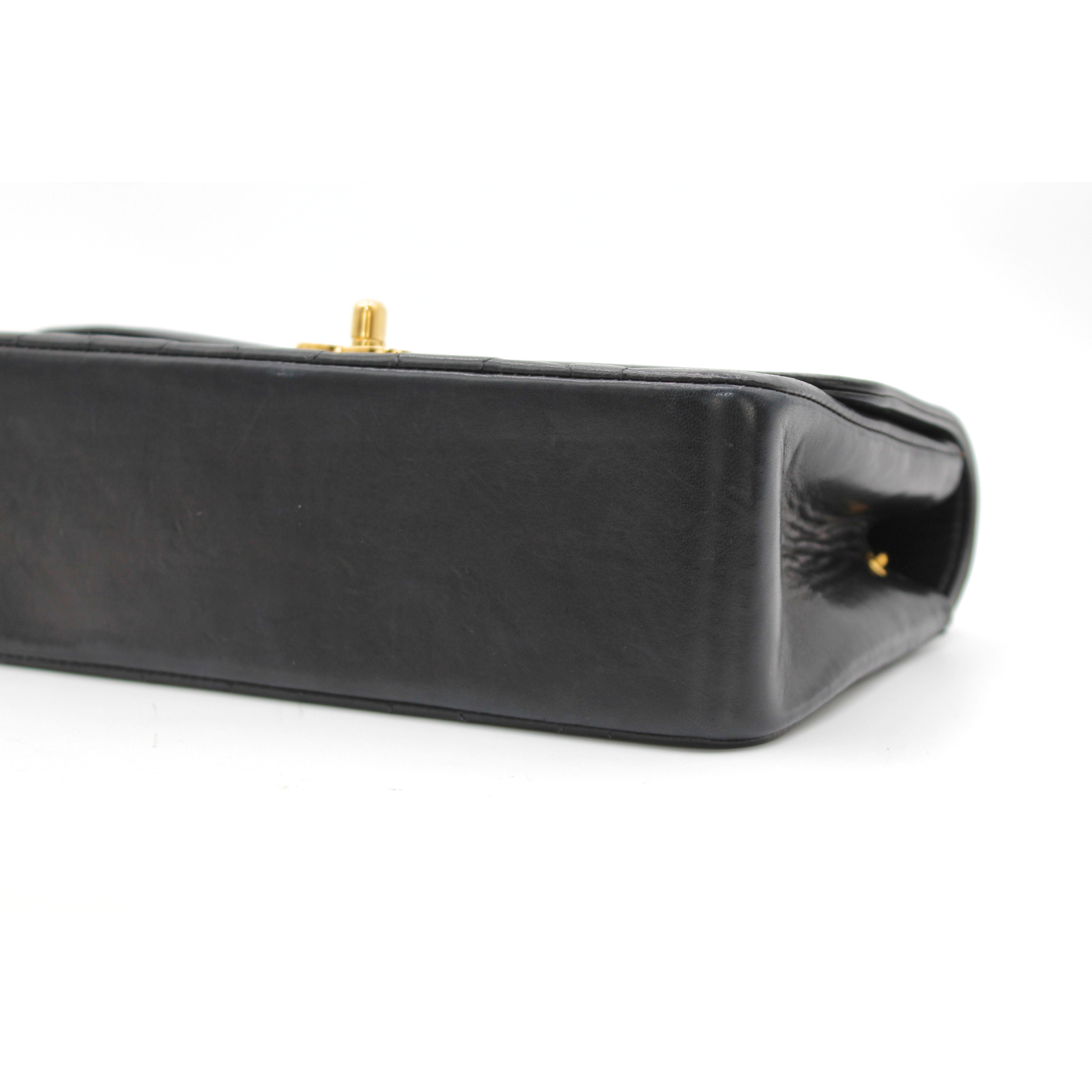 Diana Small Lamb Black Shoulder Bag