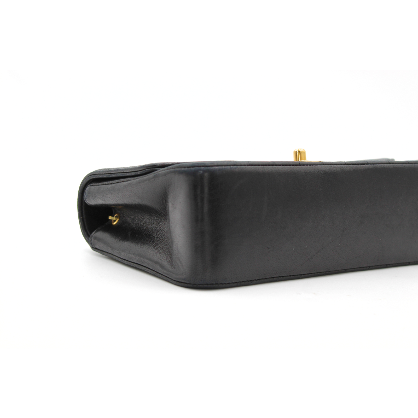 Diana Small Lamb Black Shoulder Bag