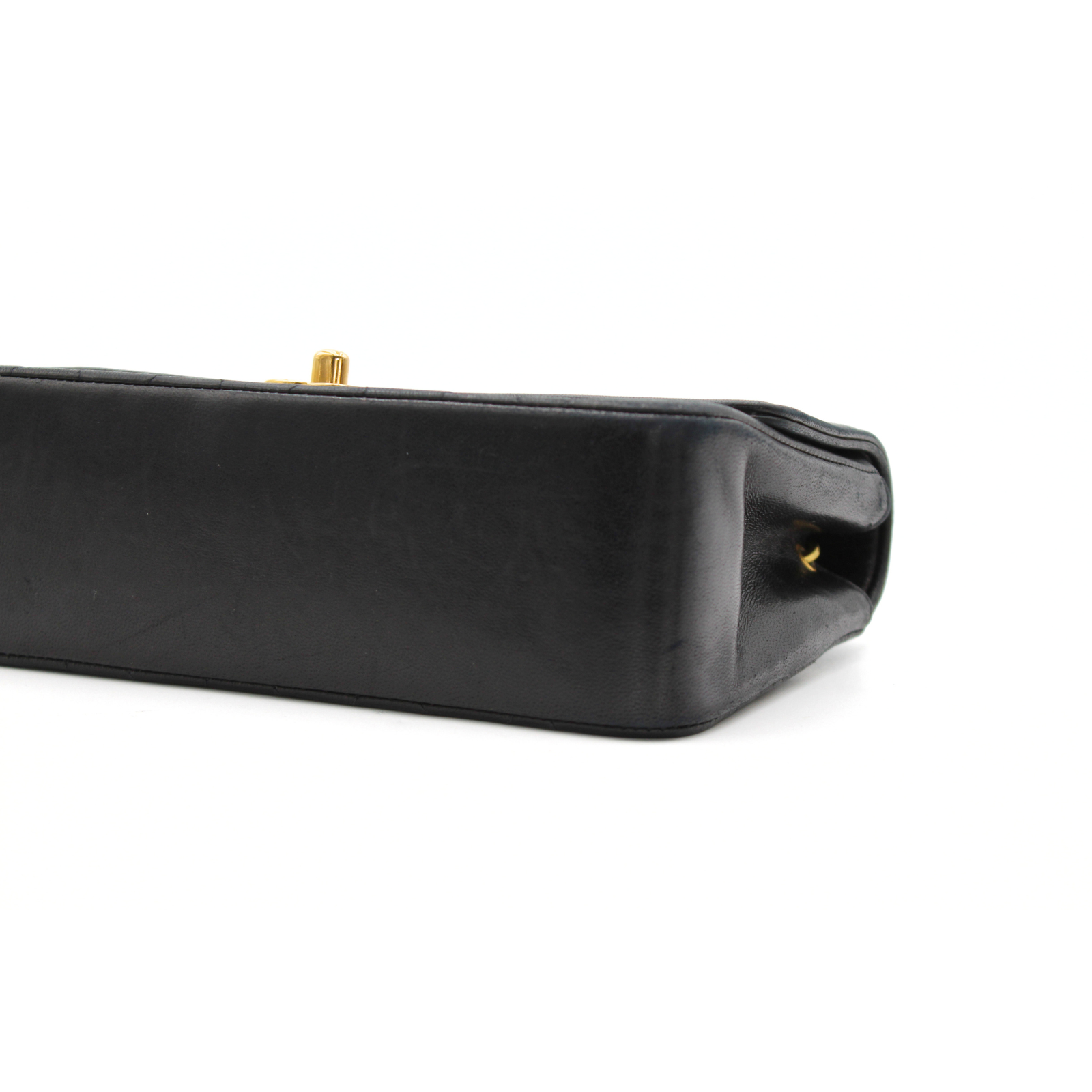 Diana Small Lamb Black Shoulder Bag