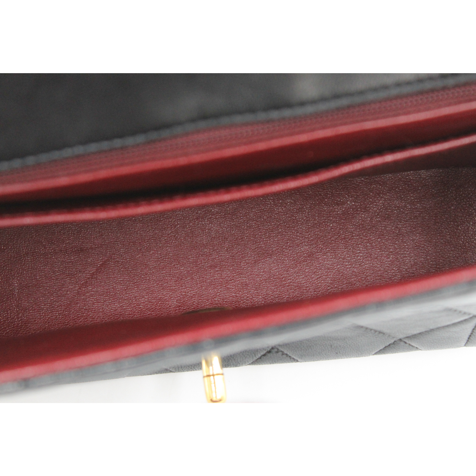 Diana Small Lamb Black Shoulder Bag