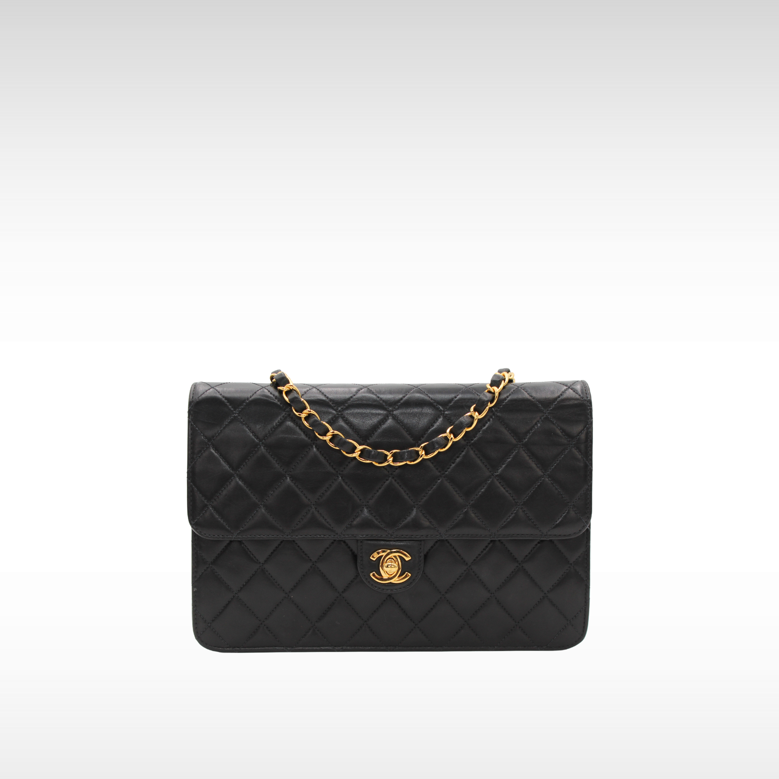 Lamb Black Shoulder Bag