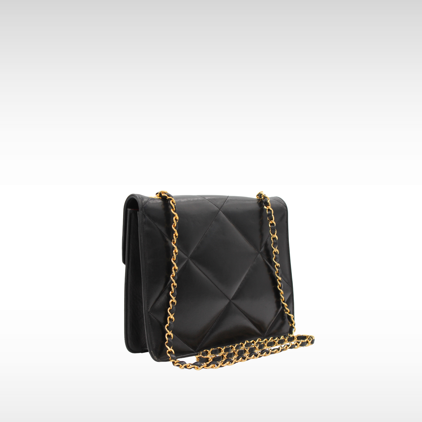 Envelope Lamb Black Shoulder Bag