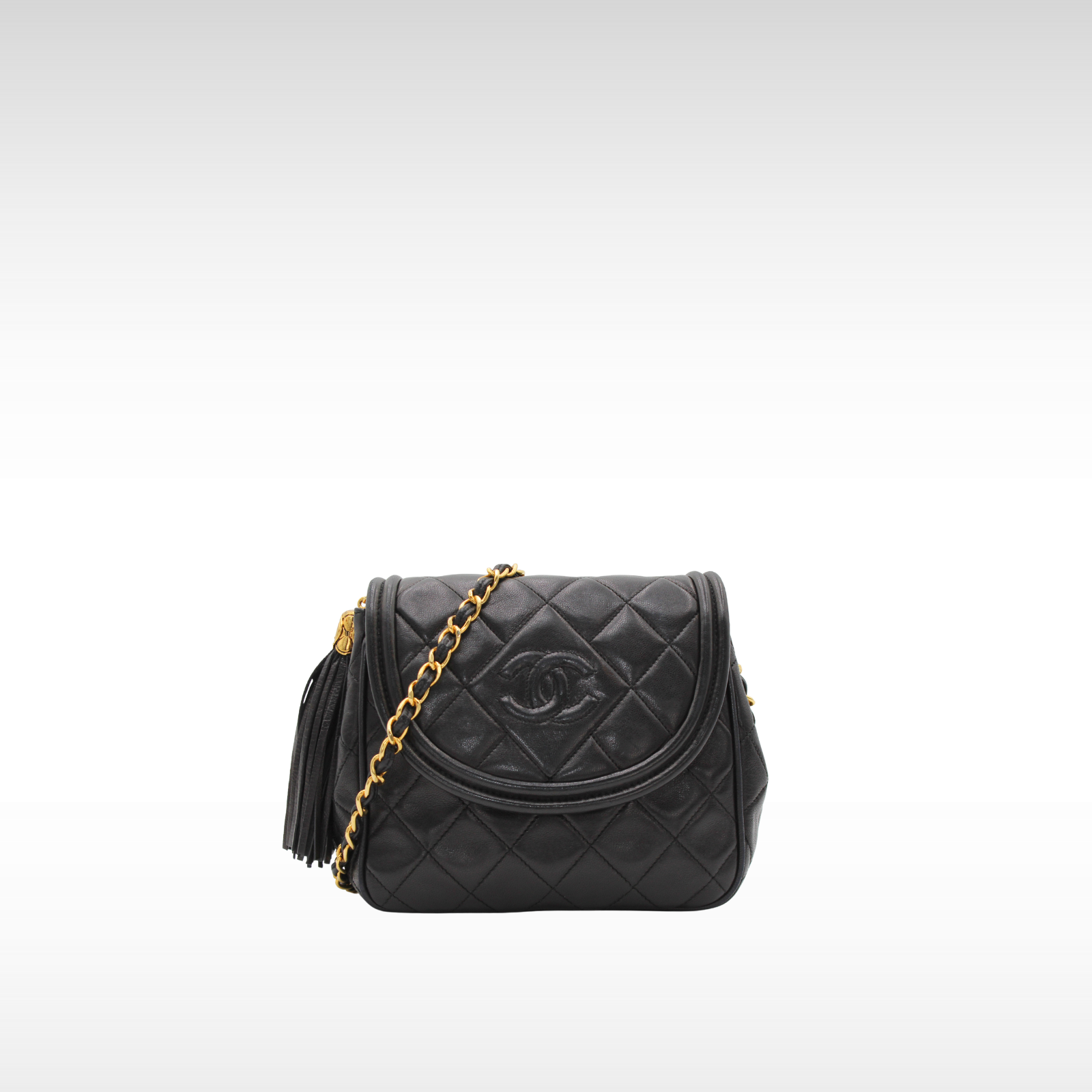 Lamb Black Shoulder Bag