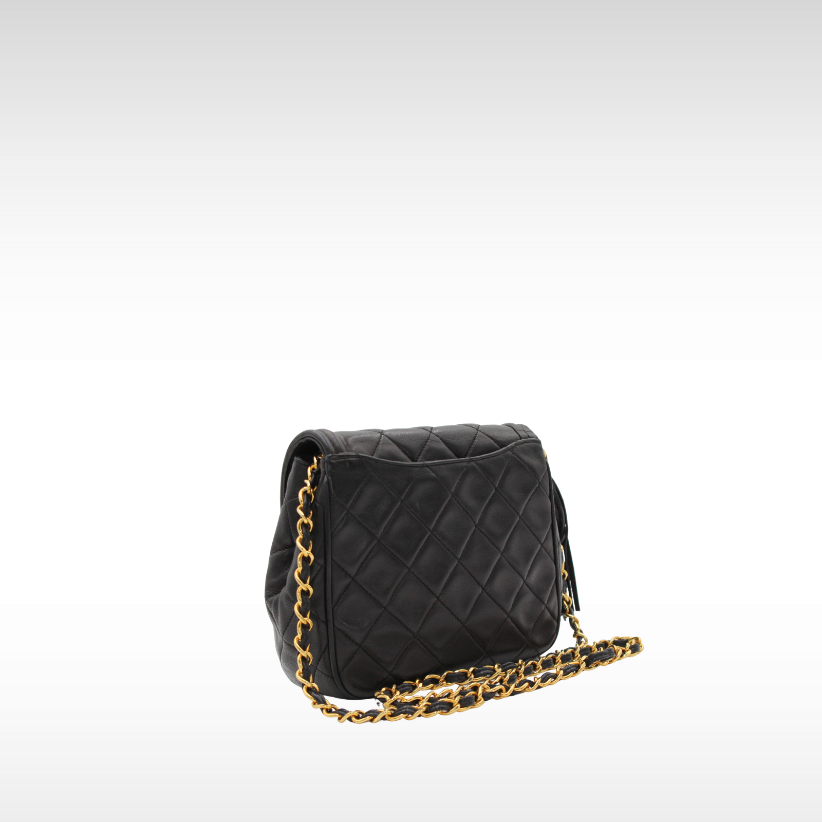 Lamb Black Shoulder Bag