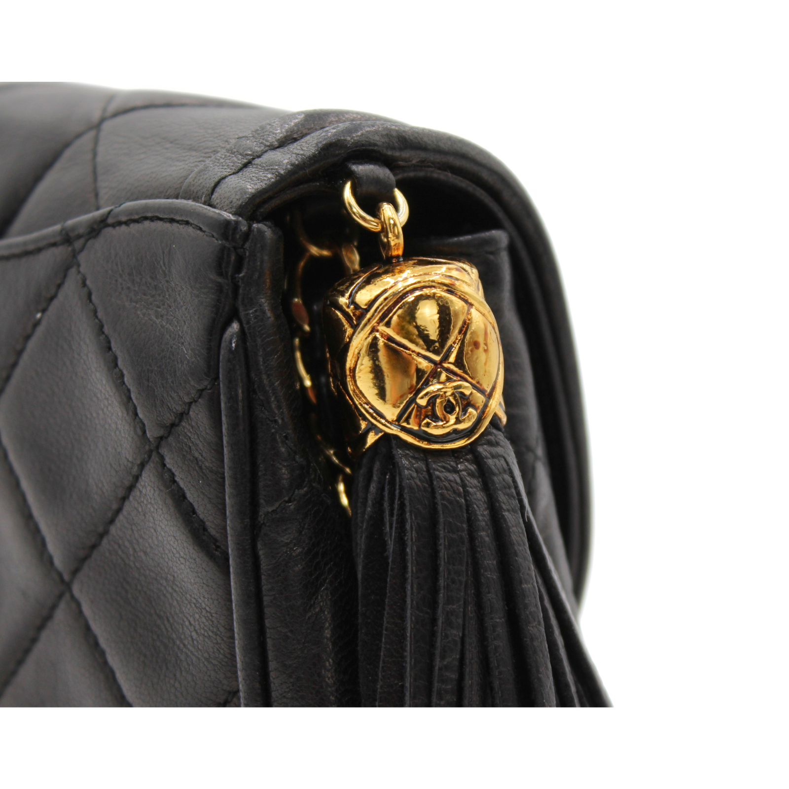 Lamb Black Shoulder Bag