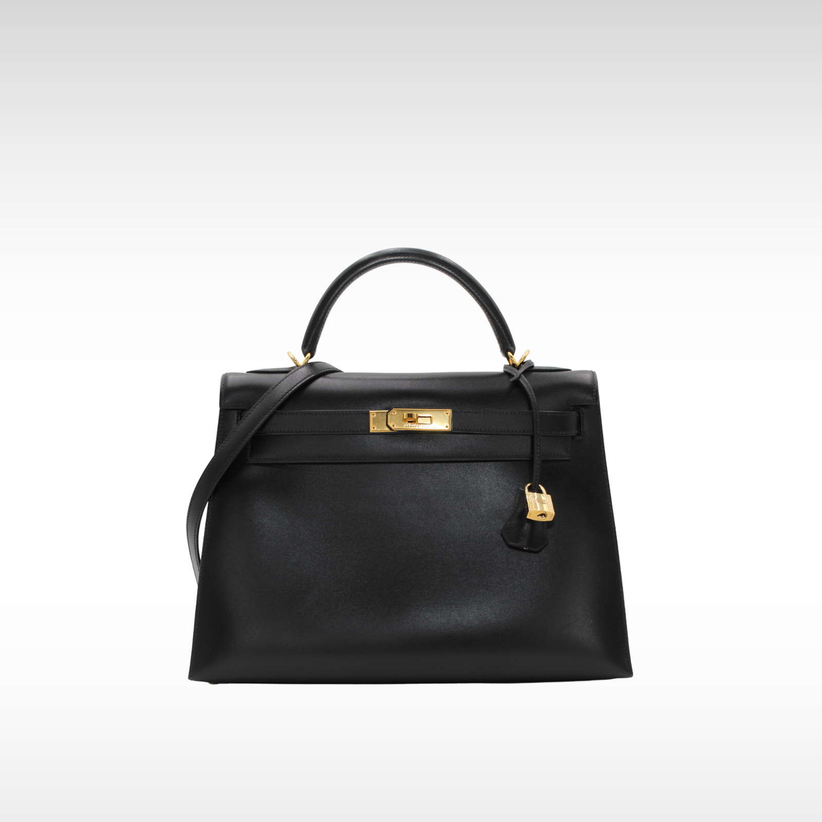 Kelly 32 Box Calf Black