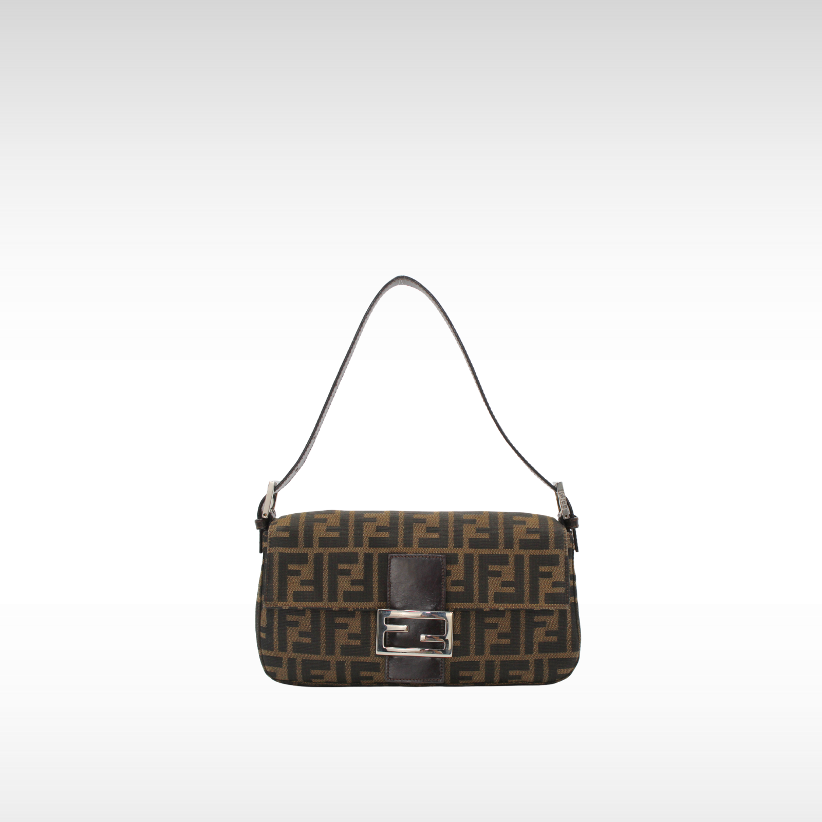Baguette Zucca Canvas Khaki Shoulder Bag