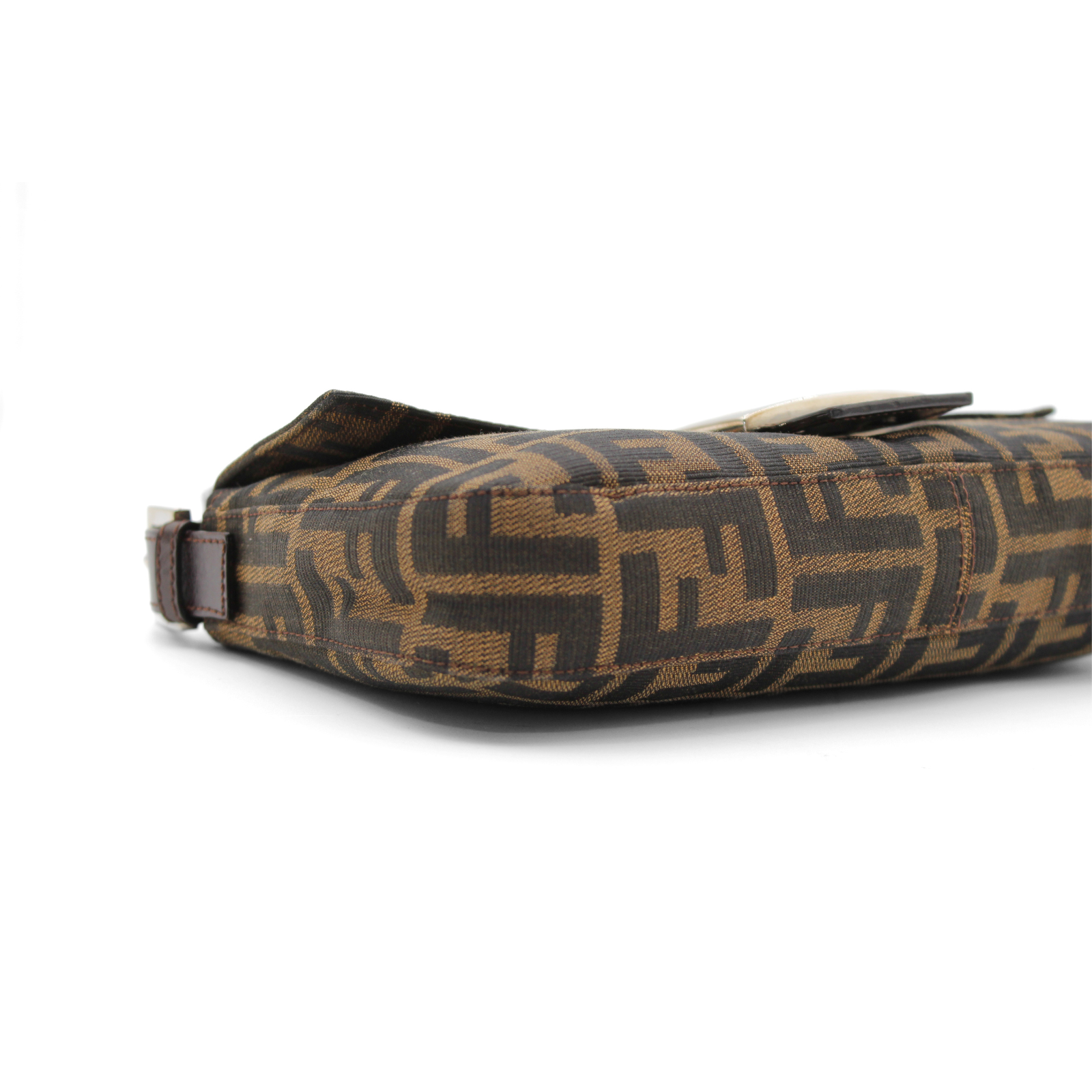 Baguette Zucca Canvas Khaki Shoulder Bag
