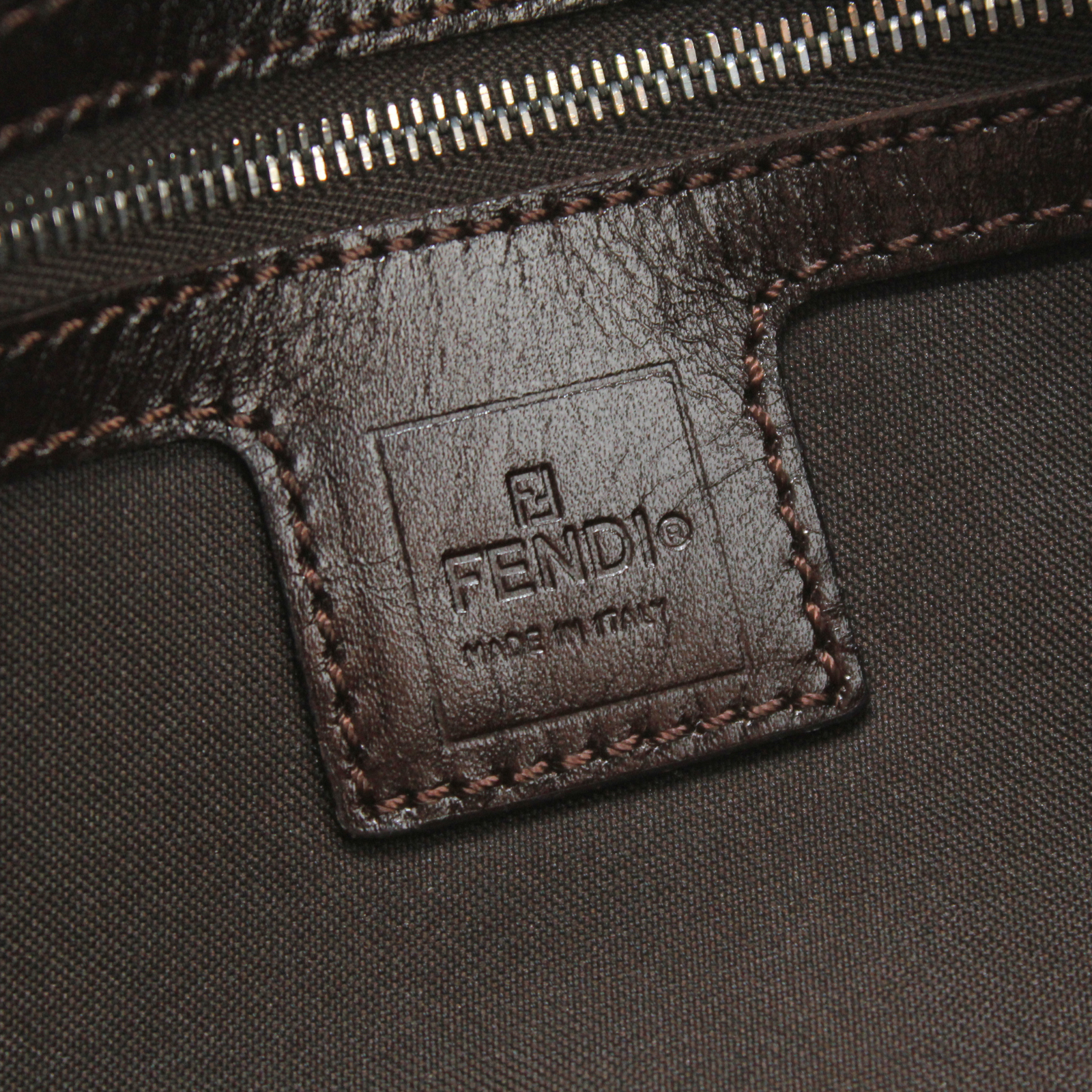 Baguette Zucca Canvas Khaki Shoulder Bag