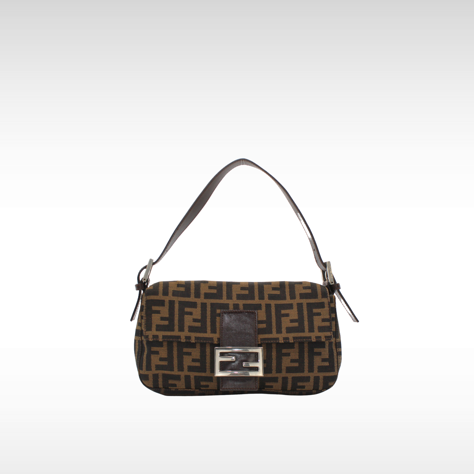 Baguette Zucca Canvas Khaki Shoulder Bag