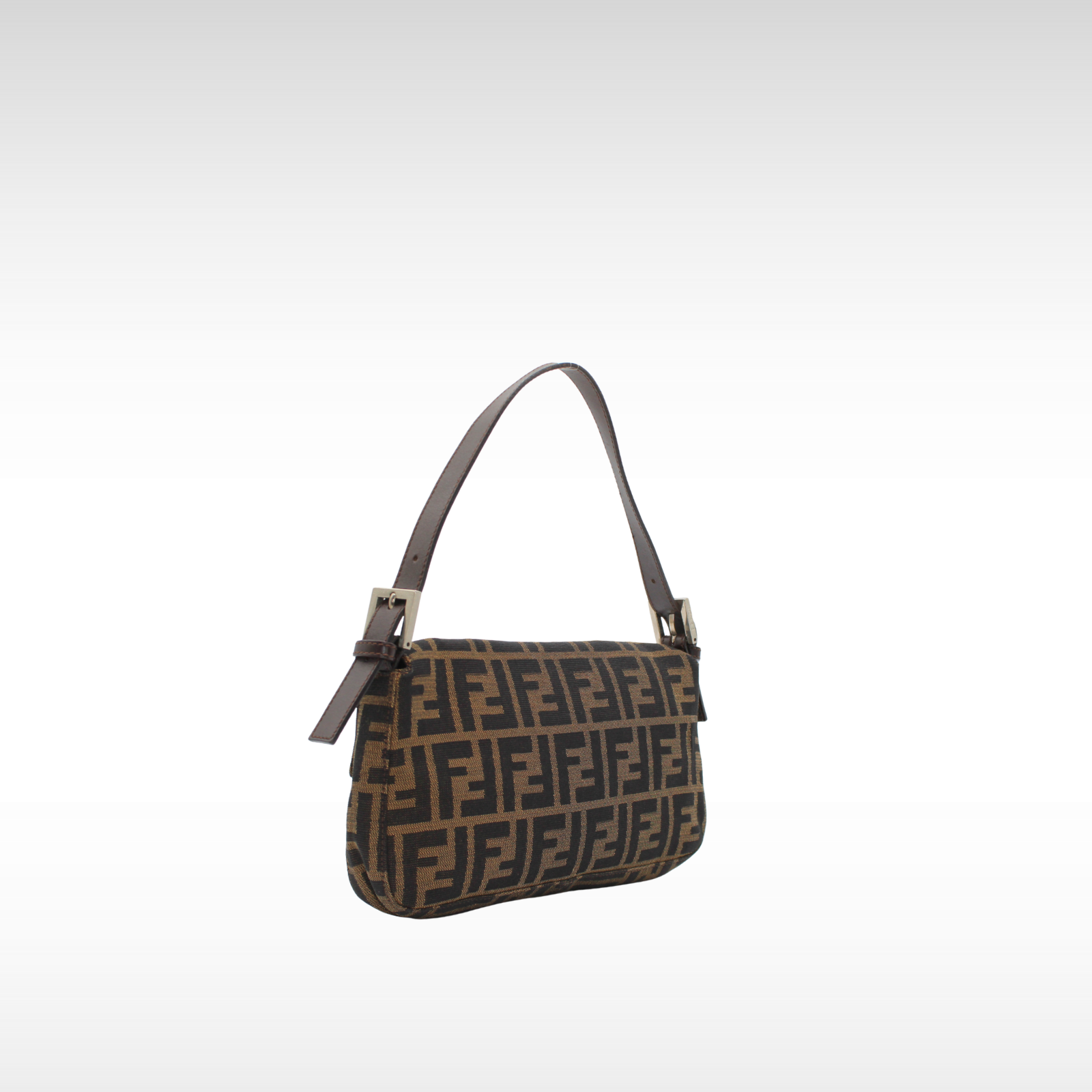 Baguette Zucca Canvas Khaki Shoulder Bag