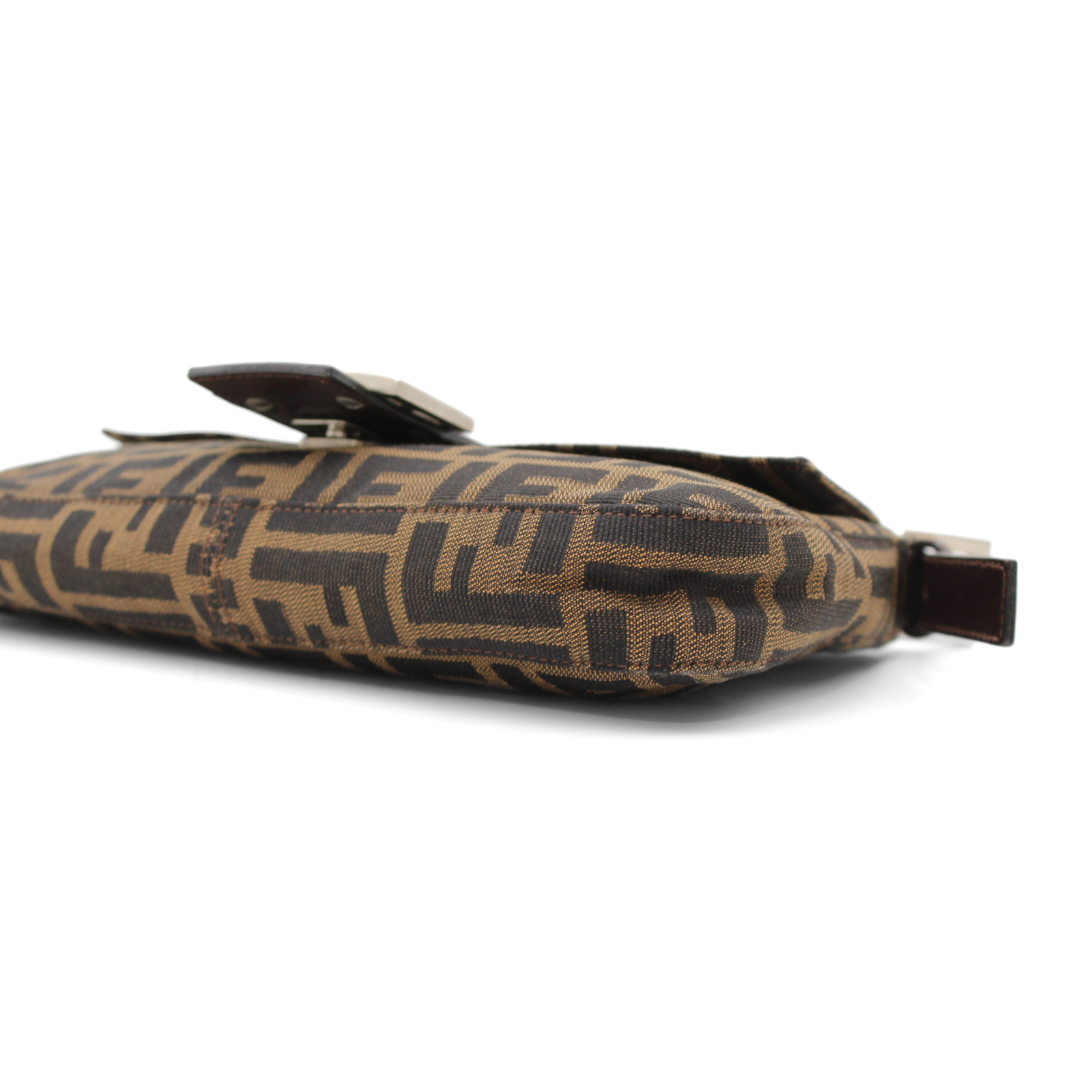 Baguette Zucca Canvas Khaki Shoulder Bag