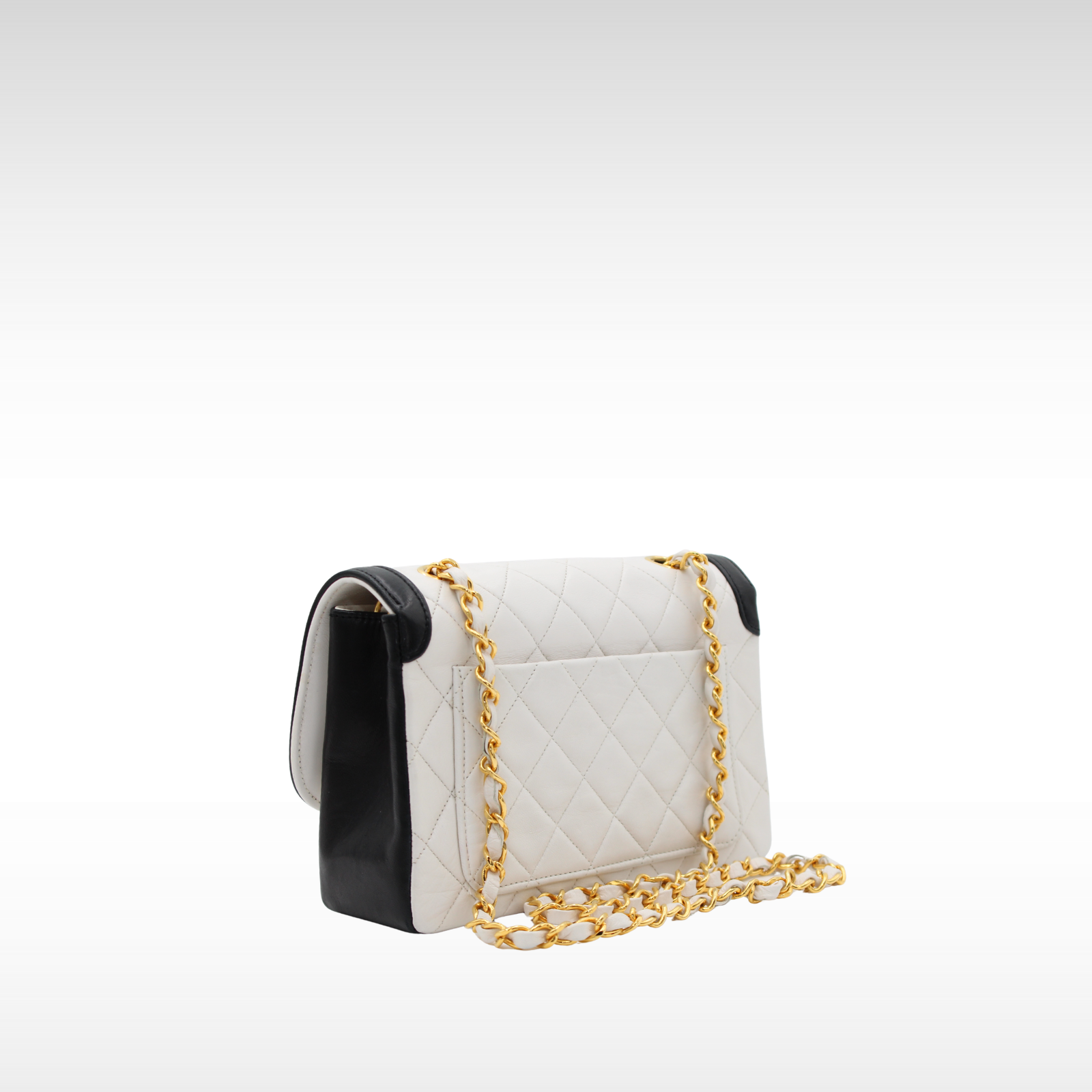 Lamb White + Black Crossbody Bag