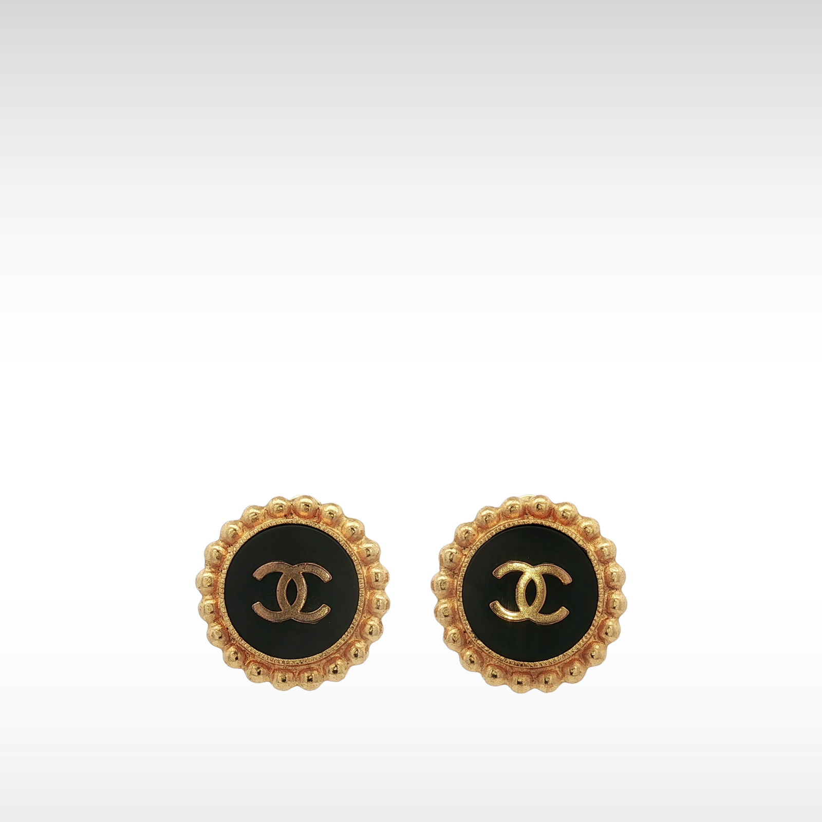 Brass Black Earrings