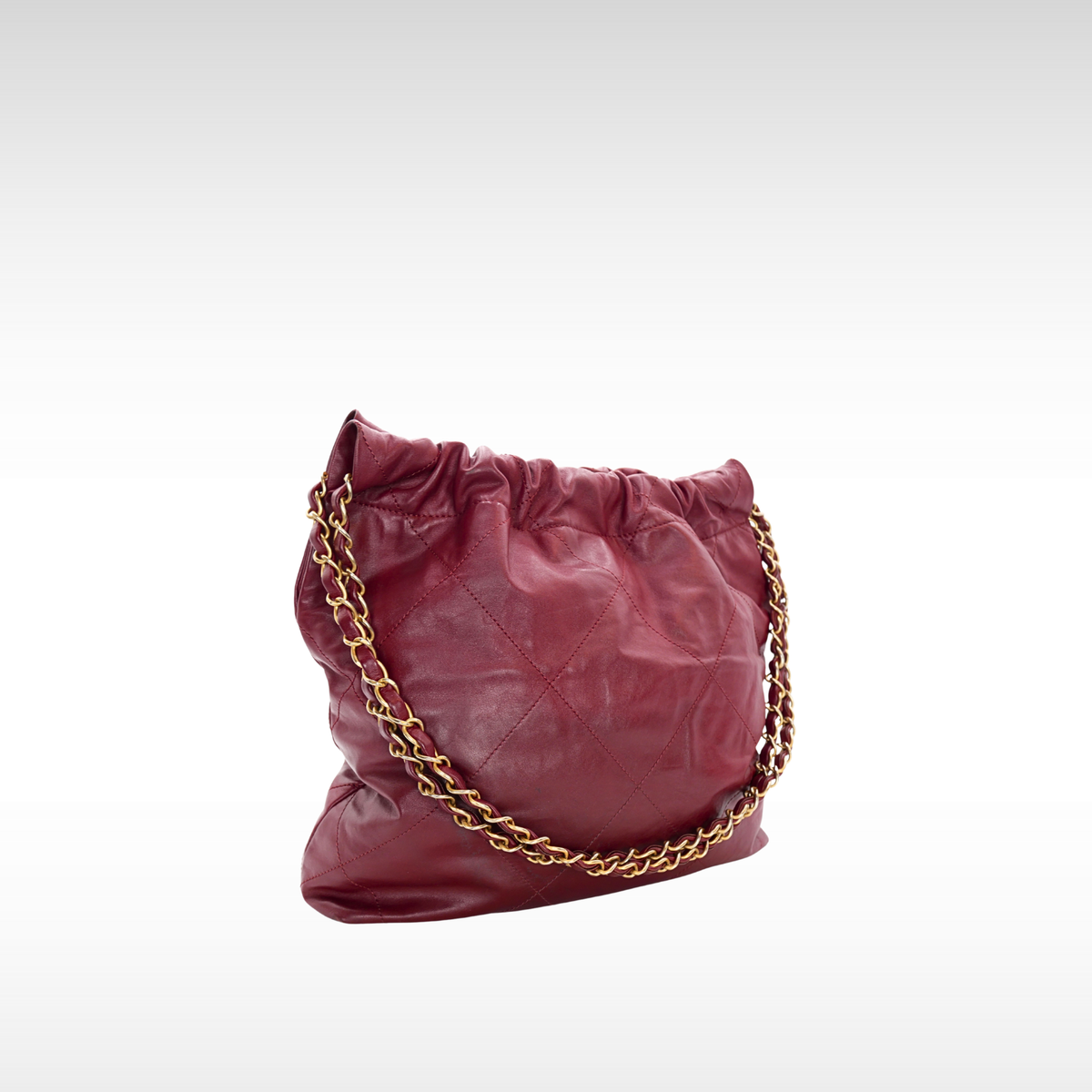 Chanel 22 Calf Burgundy Shoulder Bag
