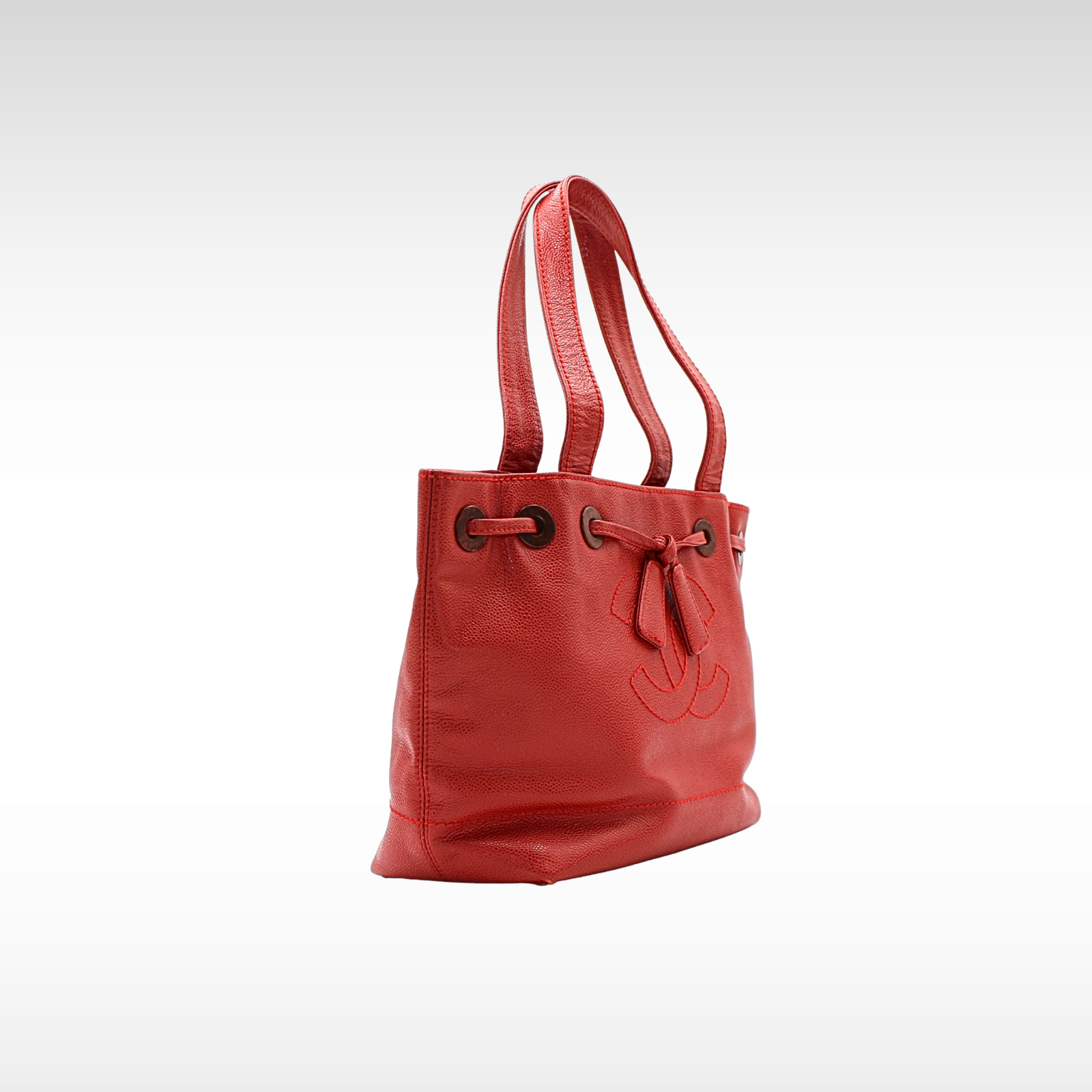 Caviar Red  Shoulder Bag