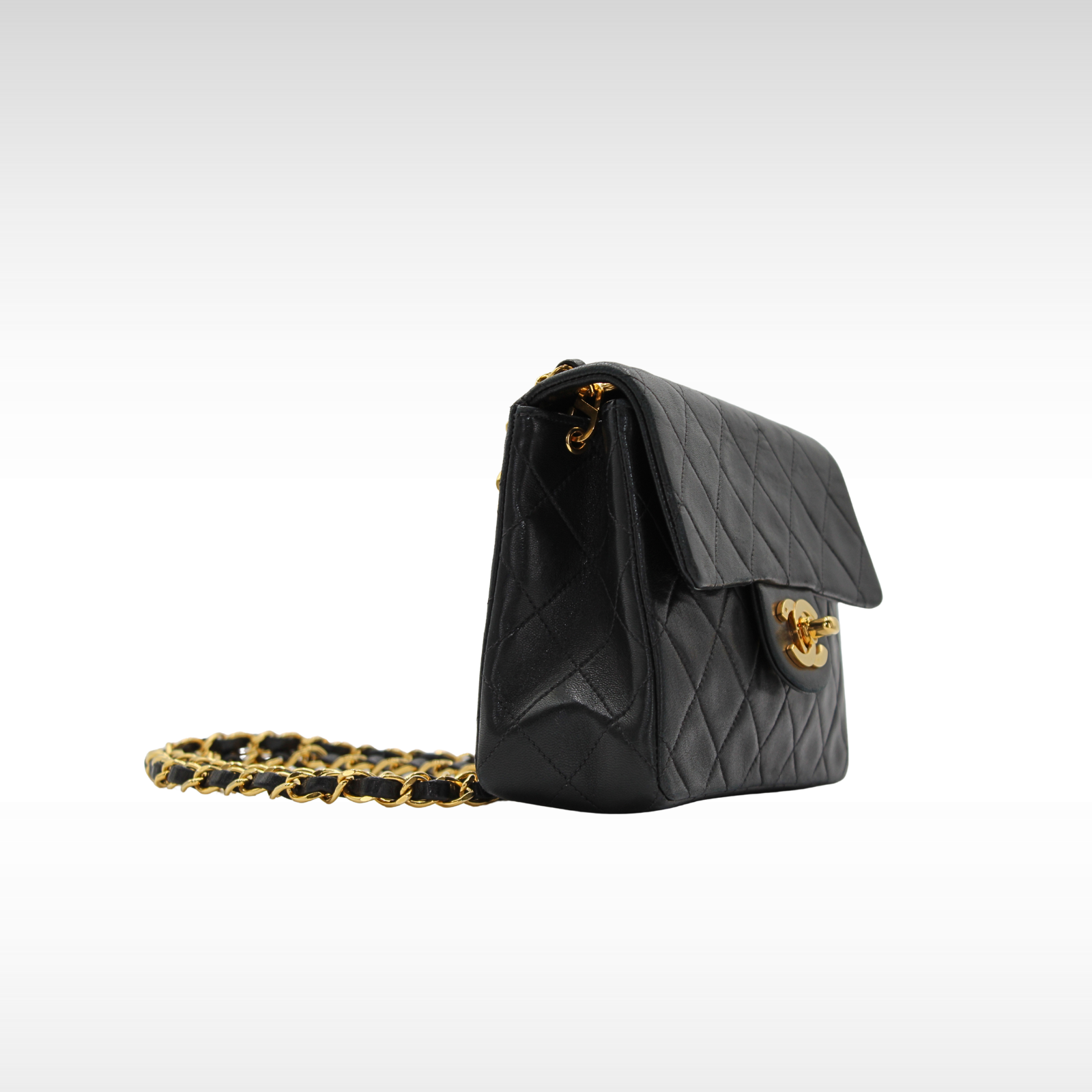 Lamb Black Crossbody Bag