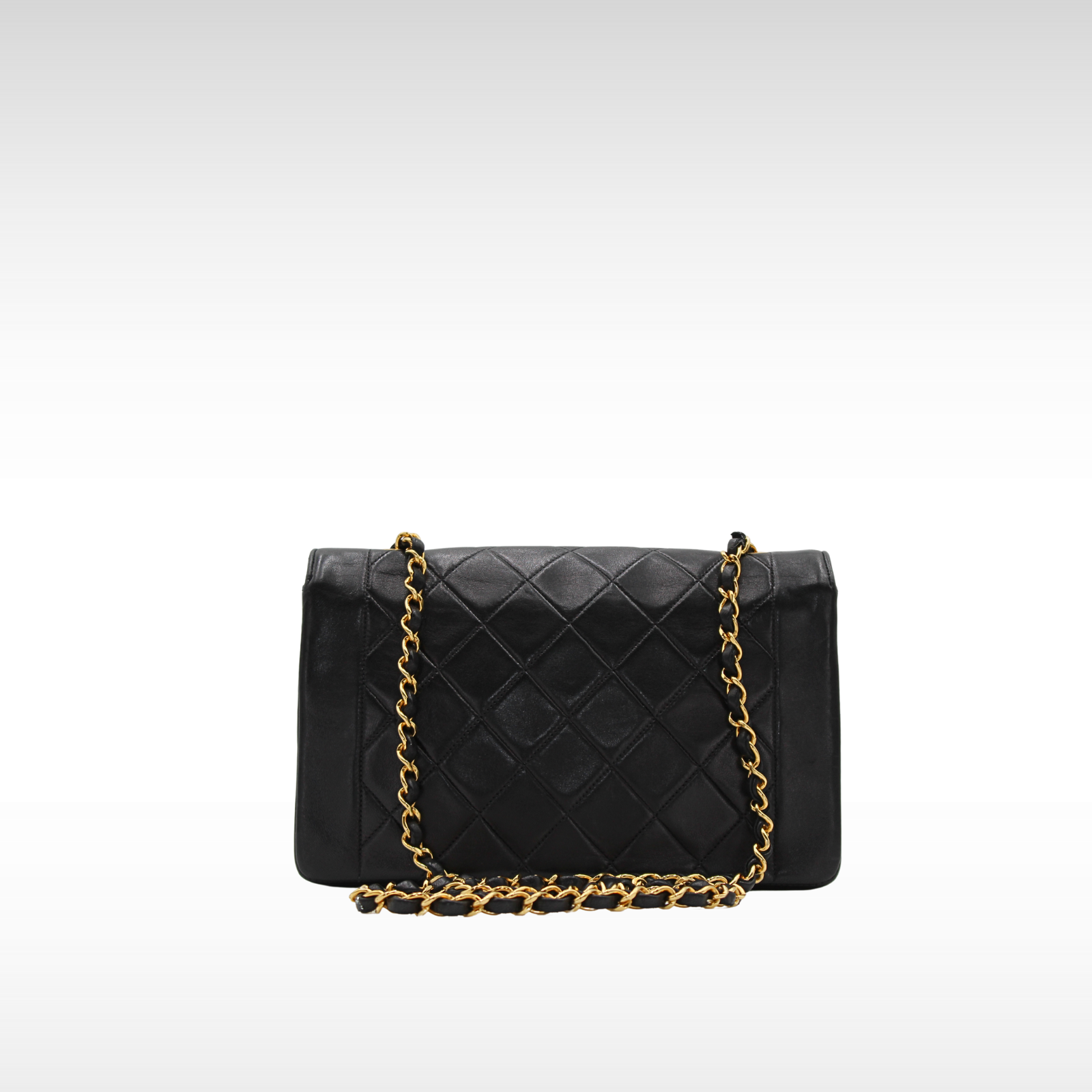 Diana Lamb Black Crossbody Bag