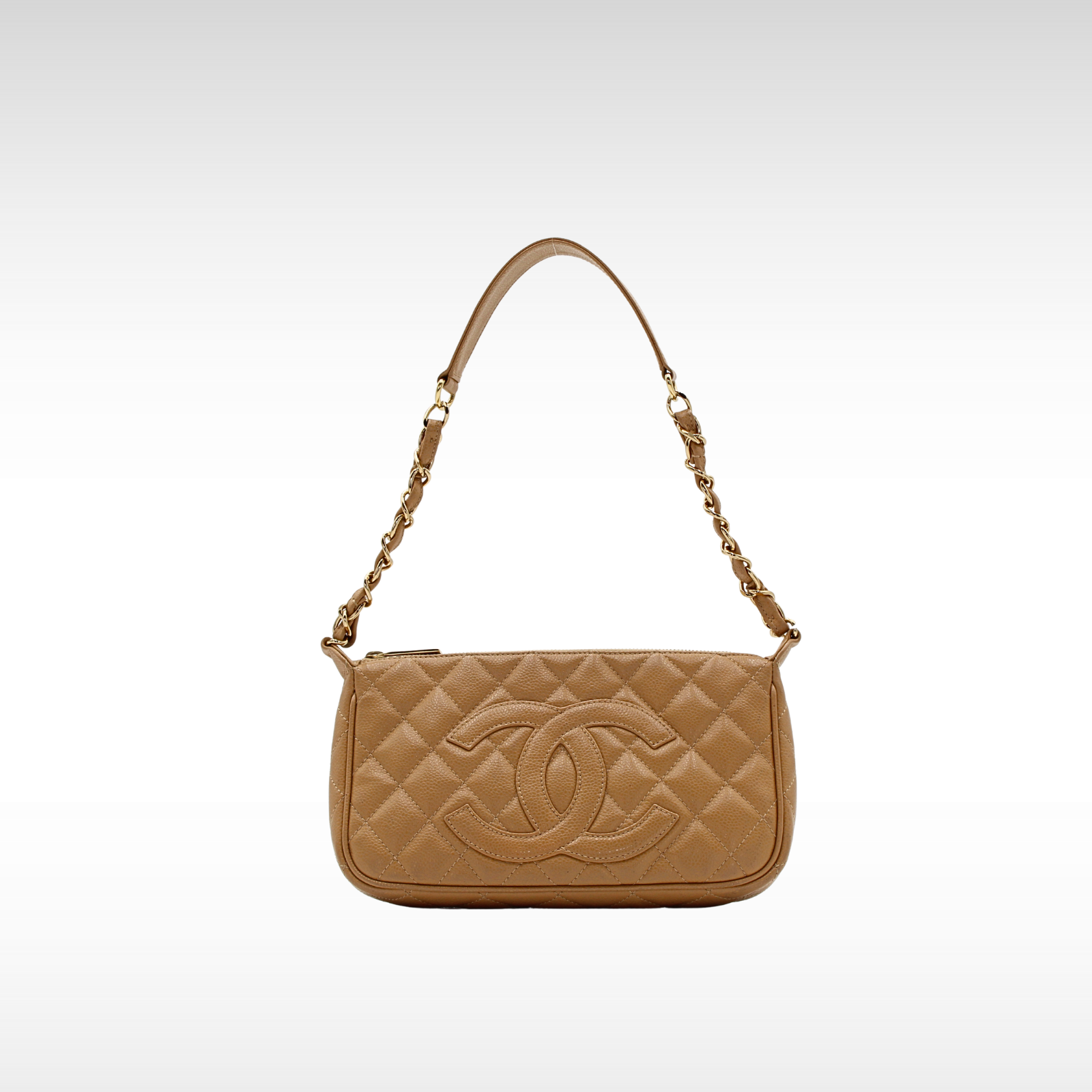 Beige Cavier Shoulder Bag