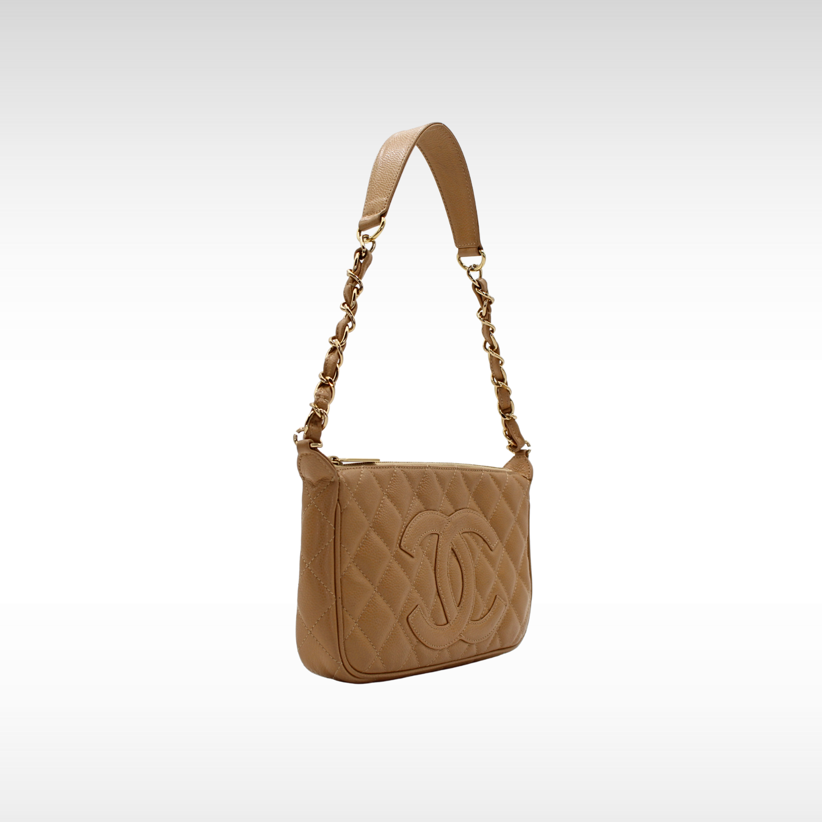Beige Cavier Shoulder Bag