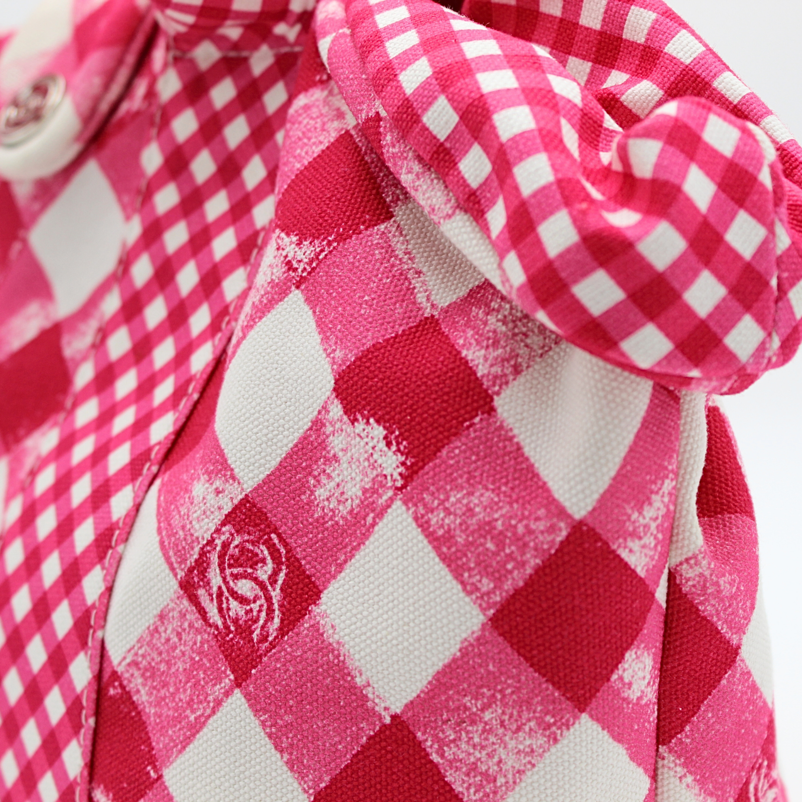 Canvas White+Pink Hand Bag