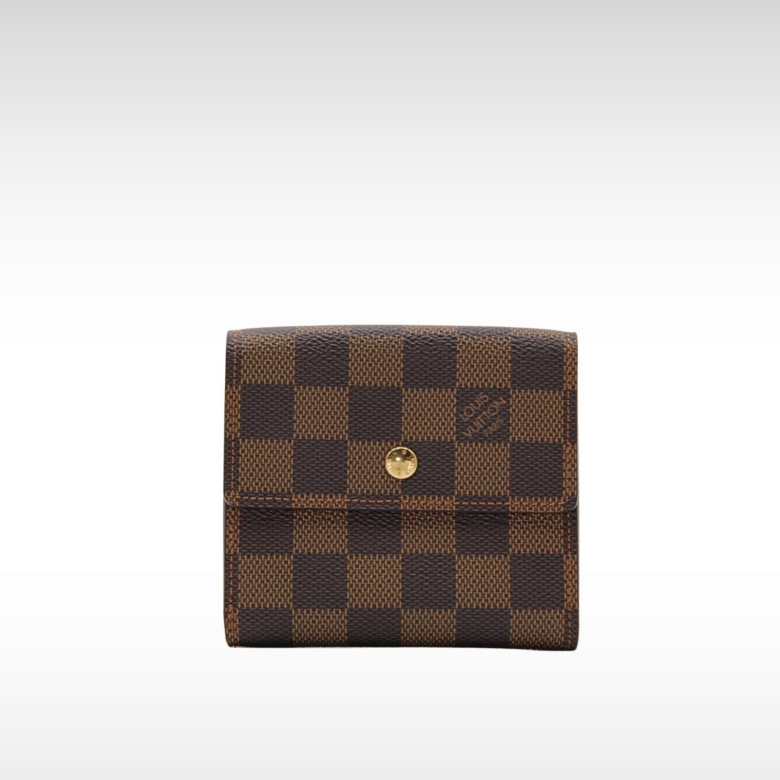 Elise Damier Coated Canvas Ebene Wallet