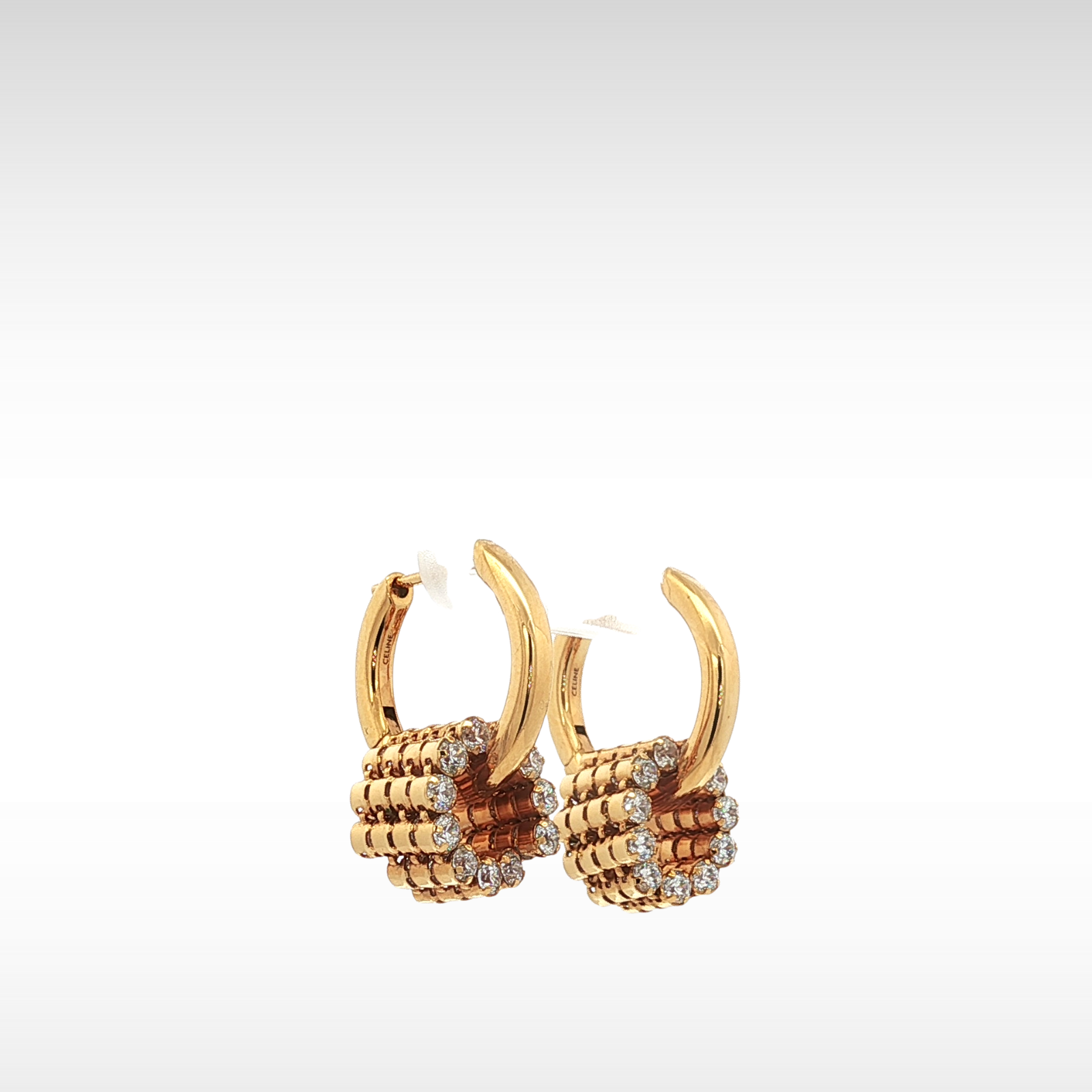 Le Soir Brass Transparent Earrings
