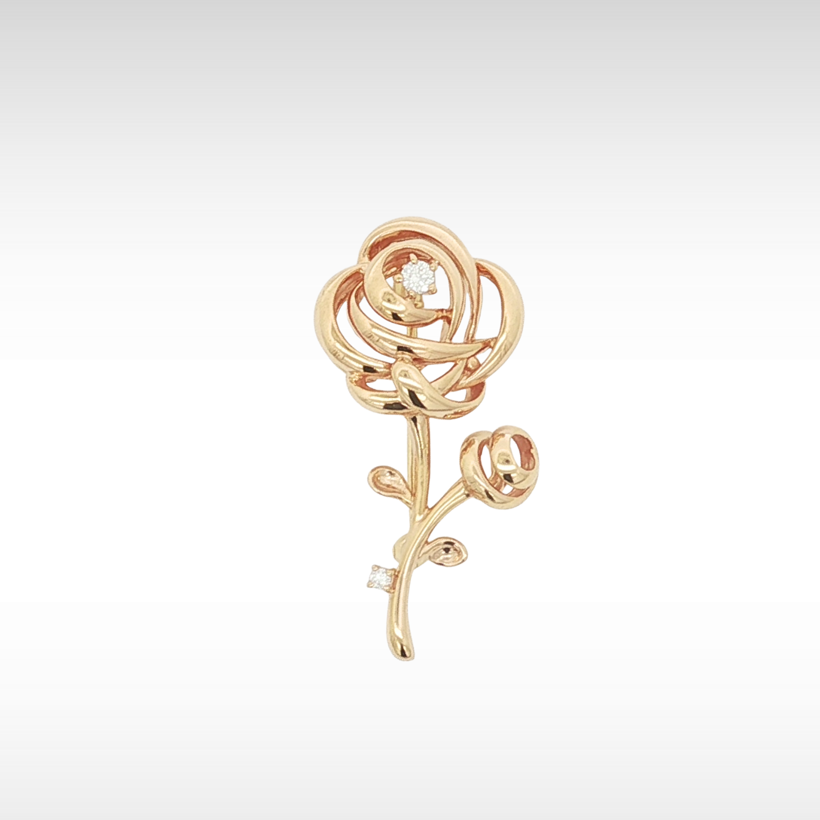 Rose Motif Brooch