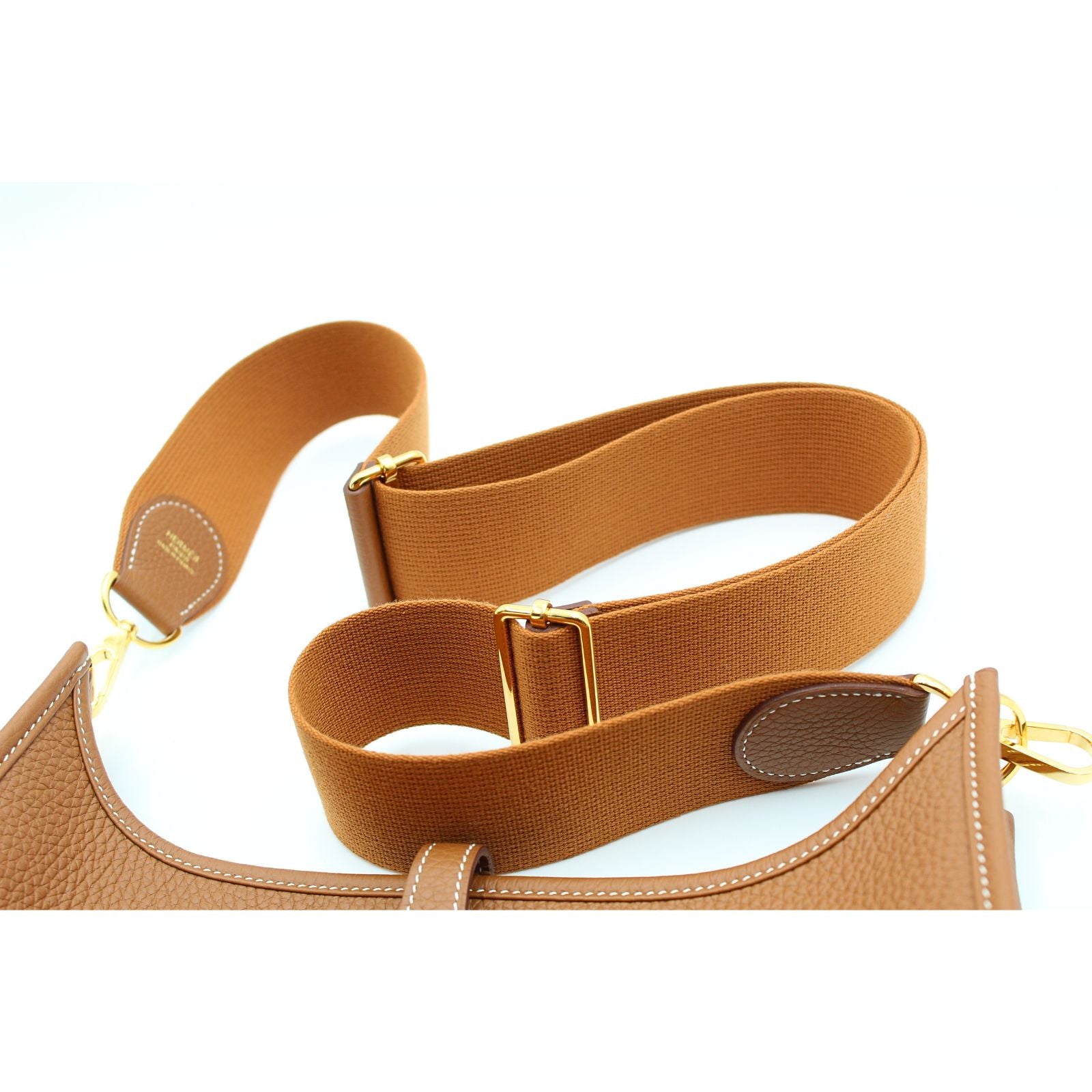 Evelyne 3  PM Taurillon Clemence Gold Crossbody Bag