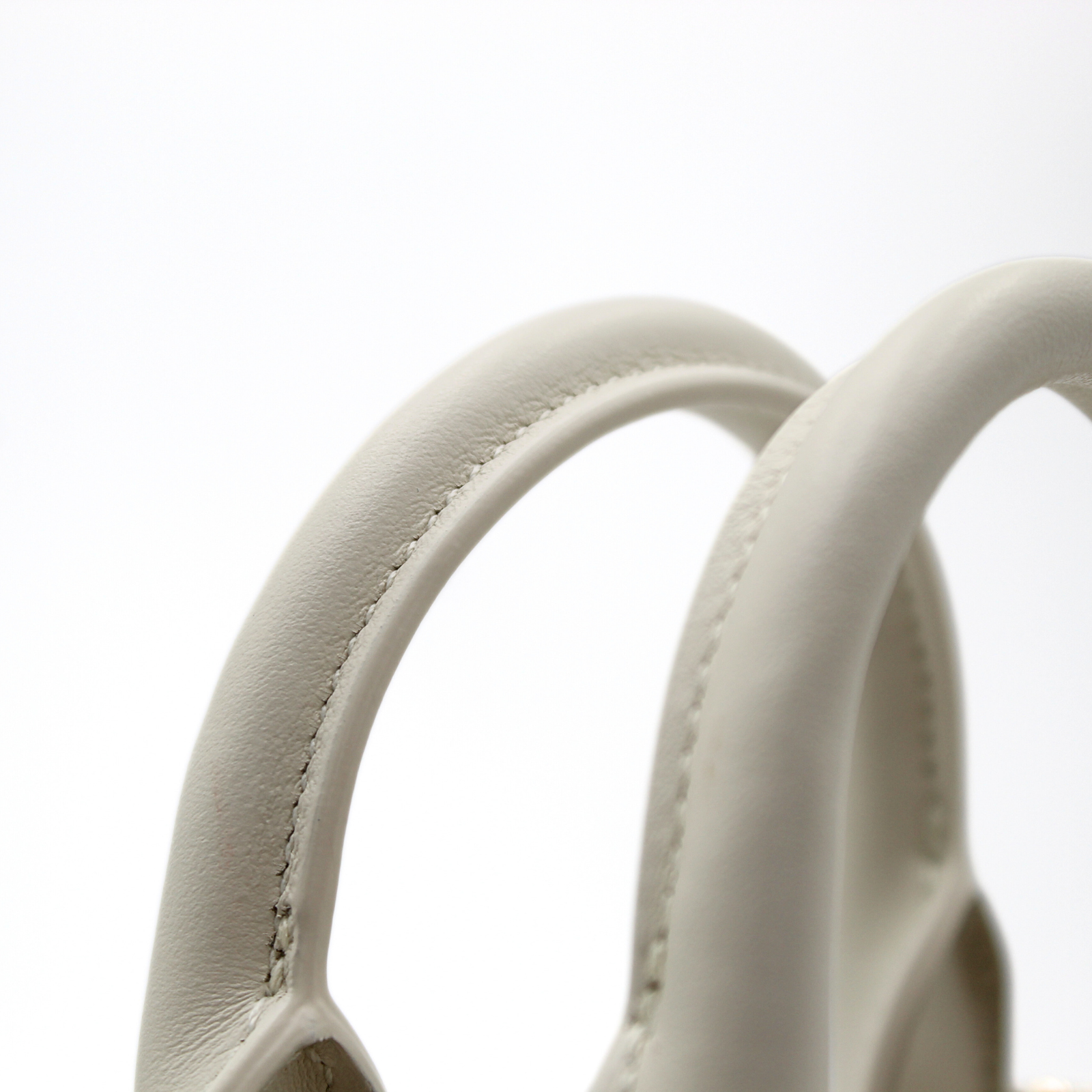 Book Tote Mini Macrocannage Calf White Handbag