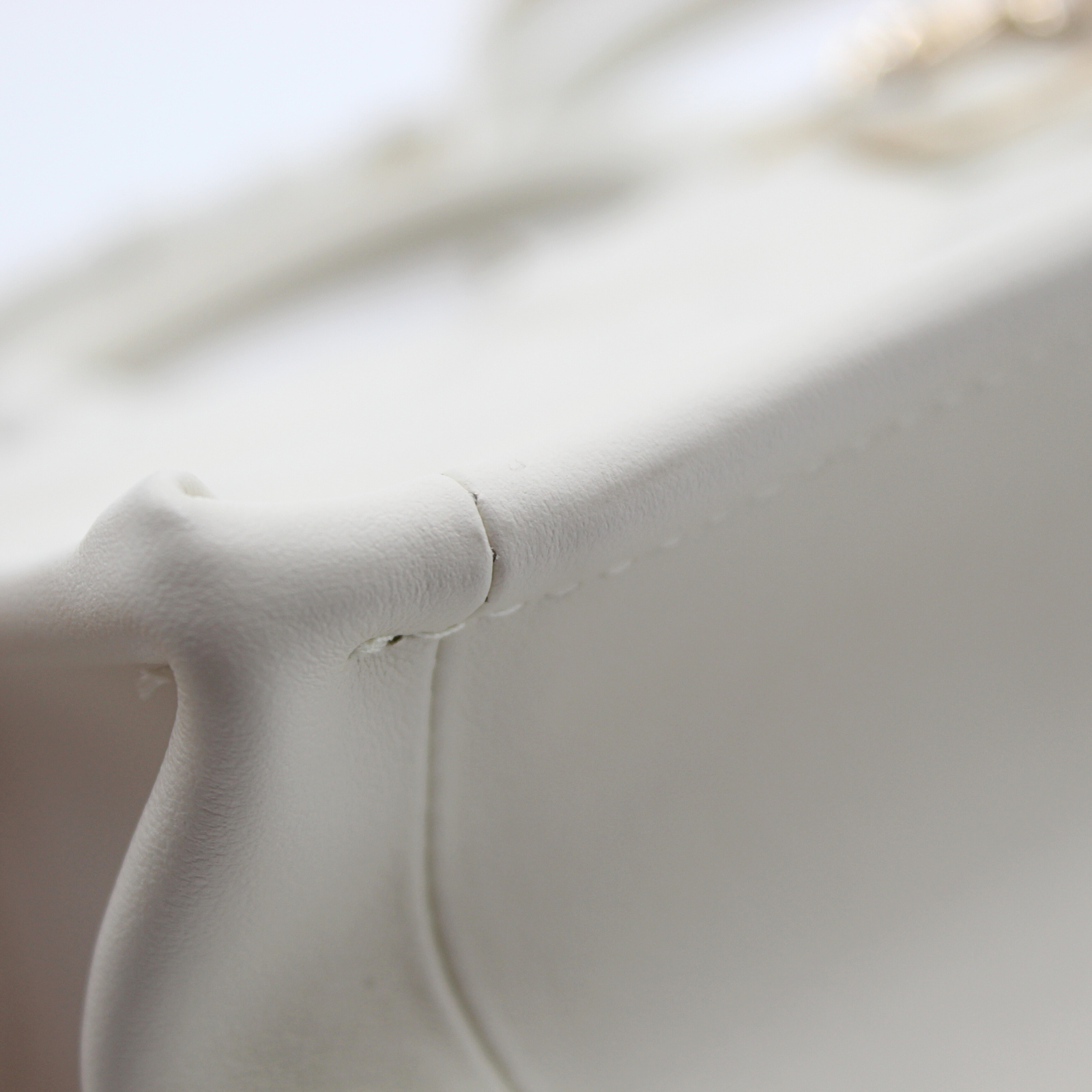 Book Tote Mini Macrocannage Calf White Handbag