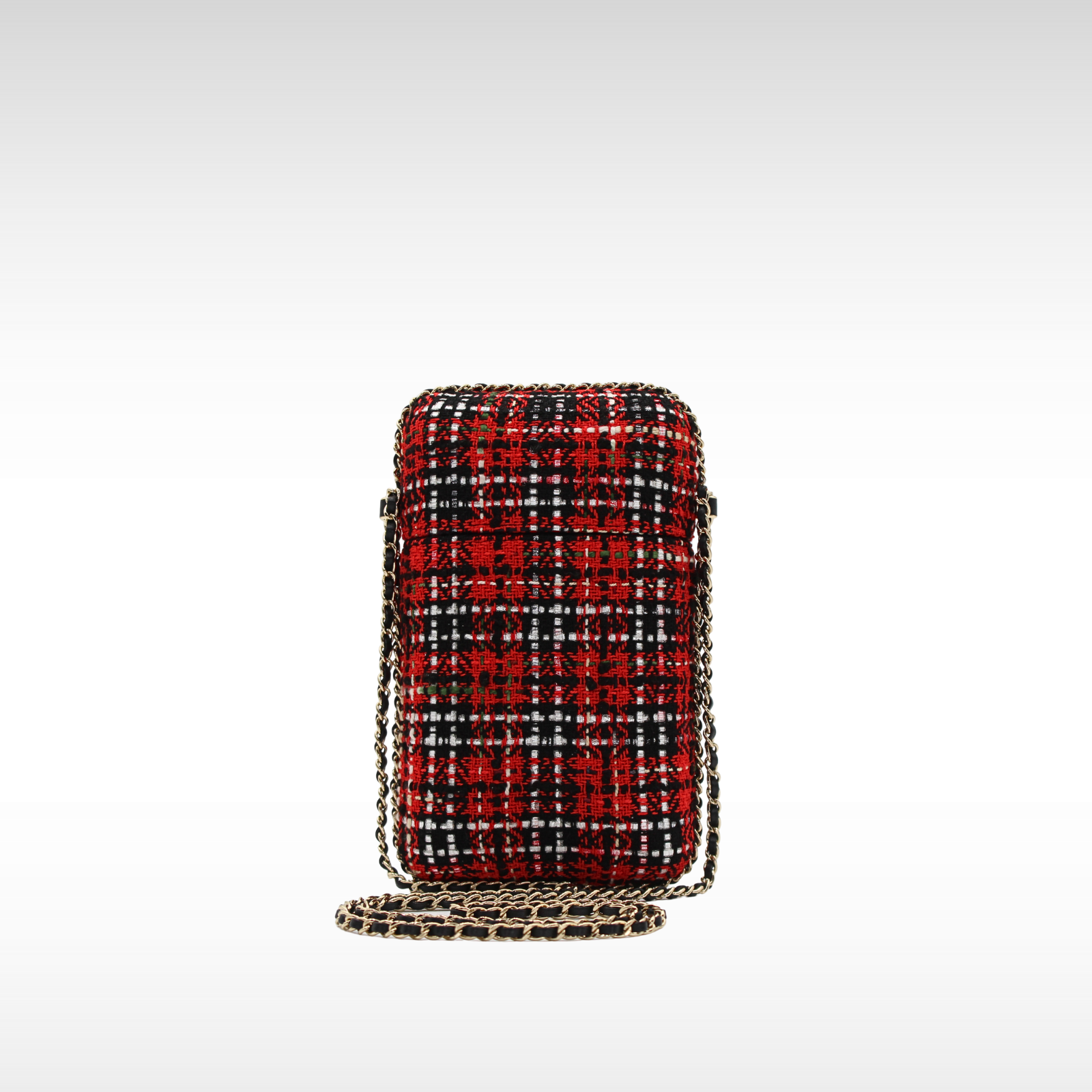 Tweed Red+Black Phone Holder