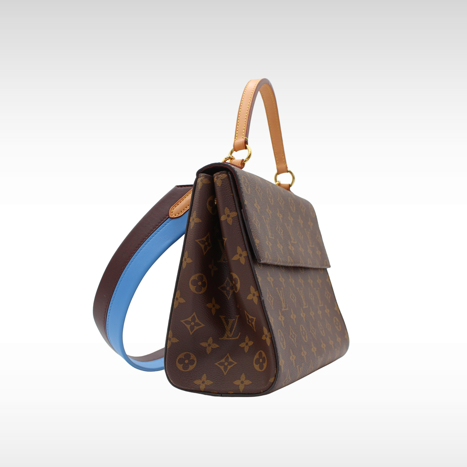 Cluny MM Monogram Coated Canvas Marron Hand Bag