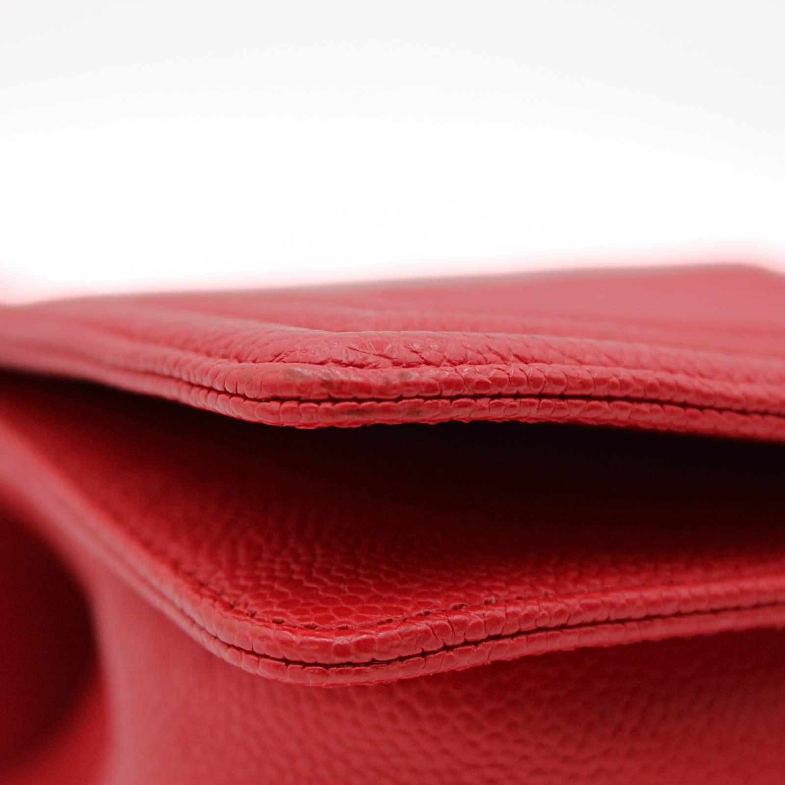 Boy Chanel Caviar Red Shoulder Bag