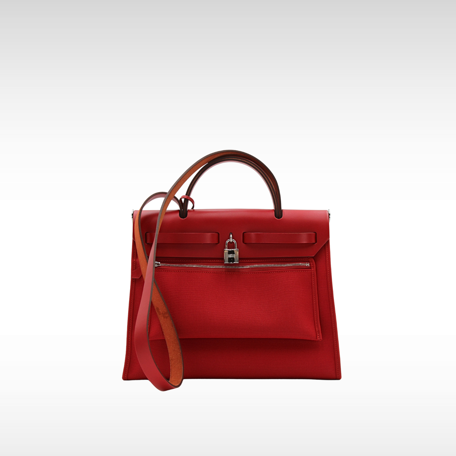 Herbag Zip 31 Toile Military Rouge Piment Shoulder Bag