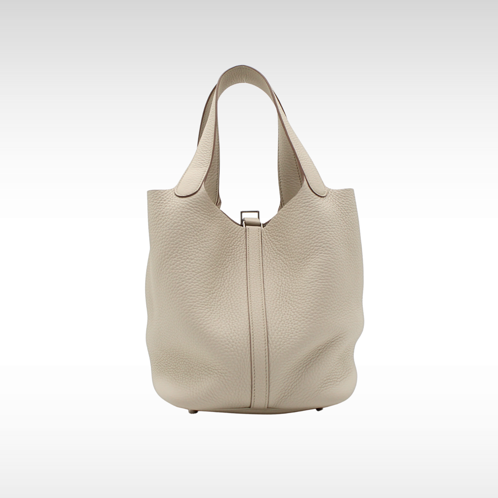 Picotin Lock 22 Taurillon Clemence Beton Hand Bag