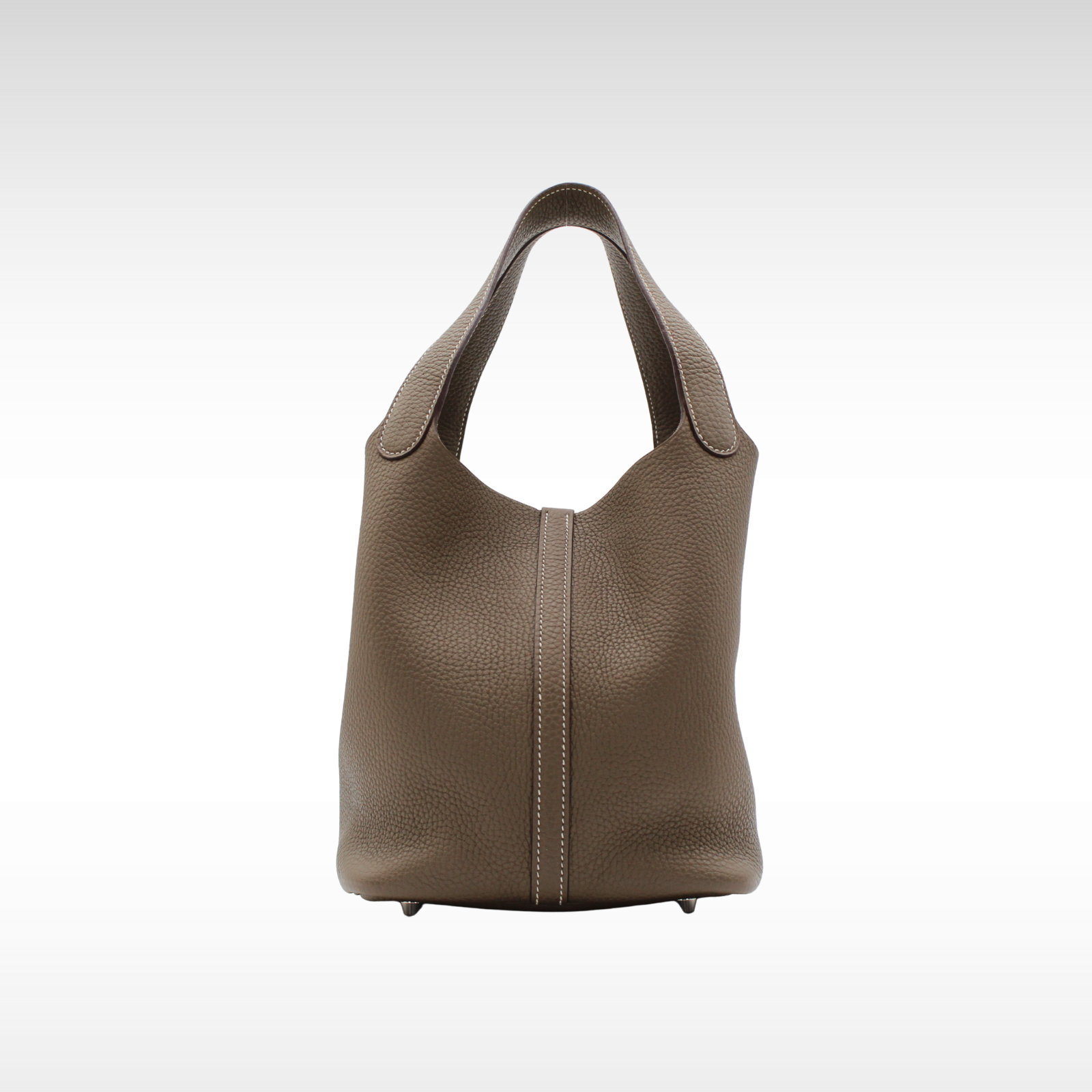 Picotin Lock 22 Taurillon Clemence Etoupe Hand Bag